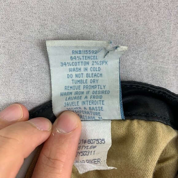 Robins Jean Mens Pants 33x30 Black Zippers Moto Slim Faux Leather L-Flap Biker - Picture 15 of 16